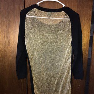 Bebe Gold And Black Sweater